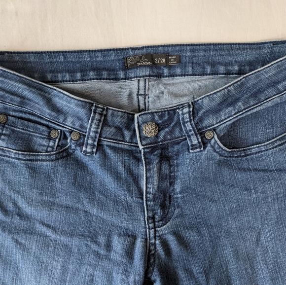 PrAna Organic Cotton Straight Leg Jeans Size 2/26 - Picture 2 of 6